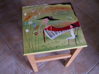 Lúčna čarodiva - maľovaná stolička