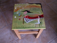 Lúčna čarodiva - maľovaná stolička