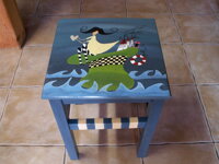 Maľovaný stolček, hokerlík - Cesta okolo seba