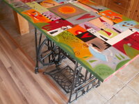 Veľký relaxačný stôl_recyklácia_šijací_ stroj