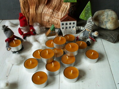 Sviečky z včelieho vosku - čajová sviečka