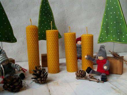 Sada - Adventné sviečky z včelieho vosku 