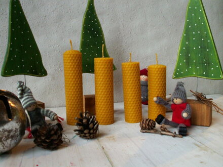 Sada - Adventné sviečky z včelieho vosku 